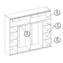 Armoire 2 Portes Grand Modèle Avec Miroir Nantes -Magasin Mobilier armoire 2 portes grand modele avec miroir nantes 4