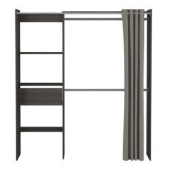 Demeyere Armoire/Placard Extensible SEATTLE Avec Rideau Chêne Vulcano -Magasin Mobilier armoire placard extensible seattle avec rideau chene vulcano 6