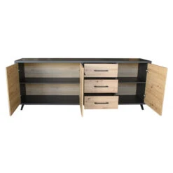 Bahut 3 Portes 3 Tiroirs Wiva -Magasin Mobilier bahut 3 portes 3 tiroirs wiva 1 2