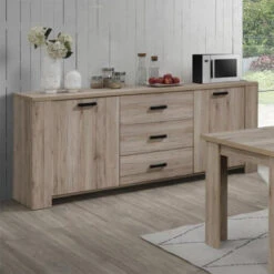 Bahut 3 Tiroirs 2 Portes Olivier -Magasin Mobilier bahut 3 tiroirs 2 portes olivier 4