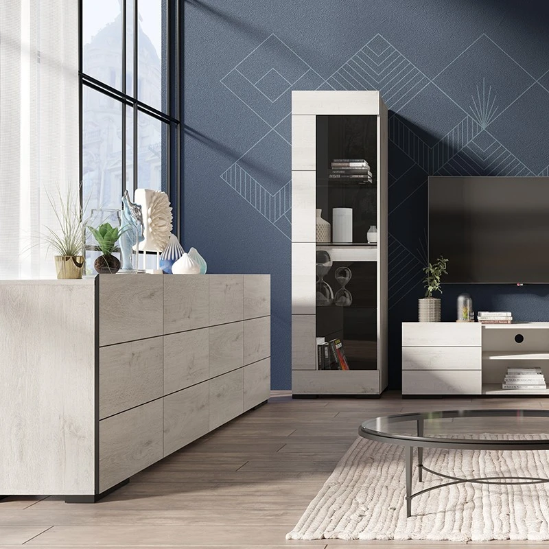 Bahut 4 Portes Chêne Blanchi Elba 2 Bahut 4 Portes Chêne Blanchi Elba – Image 2