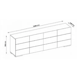 Bahut 4 Portes Chêne Blanchi Elba 10 Bahut 4 Portes Chêne Blanchi Elba -Magasin Mobilier bahut 4 portes chene blanchi elba 4