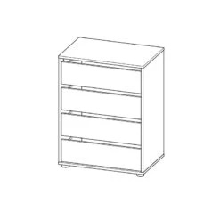 Magasin Mobilier -Magasin Mobilier bloc rangement tyblok 4 tiroirs h 76 cm 1 1