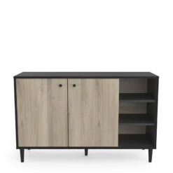 Demeyere Buffet 2 Portes 3 Niches Industriel Arty -Magasin Mobilier buffet 2 portes 3 niches industriel arty 2