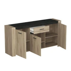 Demeyere Buffet 3 Portes 1 Tiroir Sheffield -Magasin Mobilier buffet 3 portes 1 tiroir sheffield 3