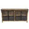 Buffet 4 Portes En Bois Massif Et Métal