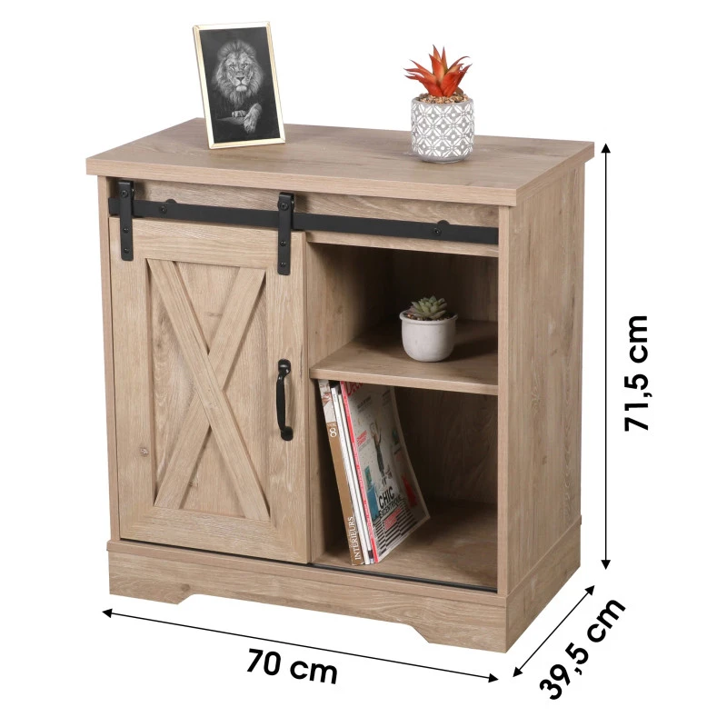 Buffet Avec 1 Porte Coulissante Manhattan 2 Buffet Avec 1 Porte Coulissante Manhattan – Image 2