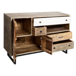 Buffet En Bois De Manguier Koval Nuances Unies Atmosphera -Magasin Mobilier buffet en bois manguier koval nuances unies atmosphera 4