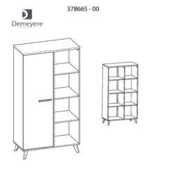 Demeyere Buffet Haut Bruce 1porte 4 Niches 9 Demeyere Buffet Haut Bruce 1porte 4 Niches -Magasin Mobilier buffet haut bruce 1porte 5 niches 4