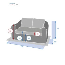 Canapé 2 Places Moorea Hespéride Terre Ombre -Magasin Mobilier canape 2 places moorea hesperide terre ombre 2