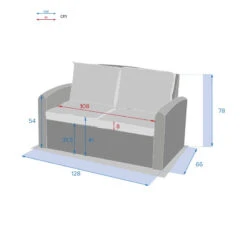 Canapé 2 Places Polynésia Naturae Hespéride -Magasin Mobilier canape 2 places polynesia naturae hesperide 2