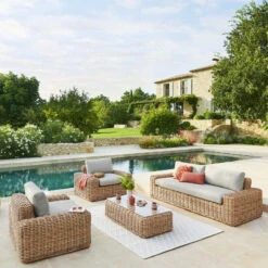 Canapé De Salon De Jardin Savinia Coloris Tahini Hespéride -Magasin Mobilier canape de salon de jardin savinia coloris tahini hesperide 2