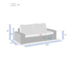 Canapé De Salon De Jardin Savinia Coloris Tahini Hespéride -Magasin Mobilier canape de salon de jardin savinia coloris tahini hesperide 3