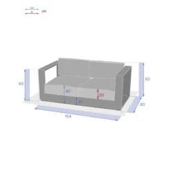 Canapé Extérieur 2 Places Allure Hespéride -Magasin Mobilier canape exterieur 2 places allure hesperide 2
