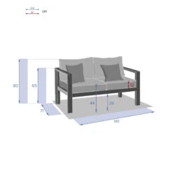 Canapé Extérieur 2 Places Evasion Tonka Hespéride 7 Canapé Extérieur 2 Places Evasion Tonka Hespéride -Magasin Mobilier canape exterieur 2 places evasion tonka hesperide 3