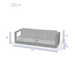Canapé Extérieur 3 Places Allure Blanc Hespéride 9 Canapé Extérieur 3 Places Allure Blanc Hespéride -Magasin Mobilier canape exterieur 3 places allure blanc hesperide 2