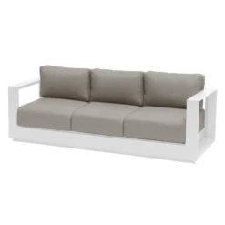 Magasin Mobilier 7 Canapé Extérieur 3 Places Allure Blanc Hespéride