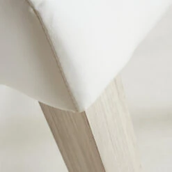 Demeyere Chaise Dossier Haut Blanc PU Guevara -Magasin Mobilier chaise ernesto blanc 1 3