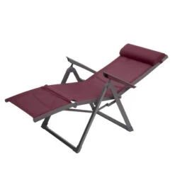 Chaise Longue Decima Hespéride Bordeaux/graphite -Magasin Mobilier chaise long decima hesperide bordeaux 3