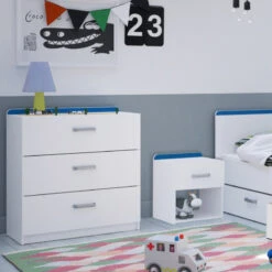 Demeyere Chevet 1 Tiroir Reverso Rose Ou Bleu -Magasin Mobilier chevet 1 tiroir reverso rose ou bleu 3