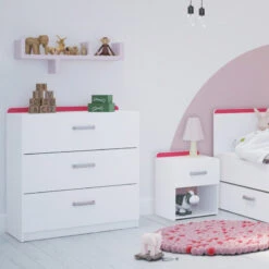 Demeyere Chevet 1 Tiroir Reverso Rose Ou Bleu -Magasin Mobilier chevet 1 tiroir reverso rose ou bleu 4