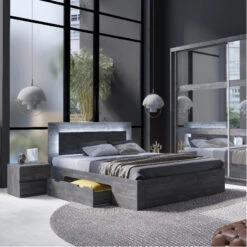 Lot De 2 Tables De Chevet Togo -Magasin Mobilier chevet 2 tiroirs togo lots de 2 2