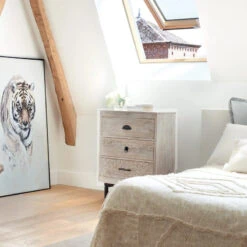 Chevet 3 Tiroirs Bois Blanchi Ajay Atmosphera 9 Chevet 3 Tiroirs Bois Blanchi Ajay Atmosphera -Magasin Mobilier chevet 3 tiroirs bois blanchi ajay atmosphera 3