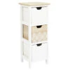 Chiffonnier 3 Tiroirs Chic Naturel Et Blanc