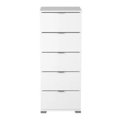 Demeyere Chiffonnier 5 Tiroirs Blanc Perfect -Magasin Mobilier chiffonnier 5 tiroirs blanc perfect 2
