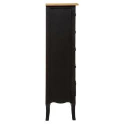 Chiffonnier 5 Tiroirs Noir Chrysa Atmosphera -Magasin Mobilier chiffonnier 5 tiroirs noir chrysa atmosphera 5