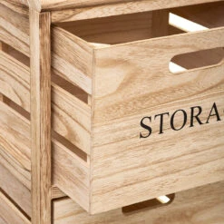 Chiffonnier Bois 3 Cagettes Sur Roulettes 5Five -Magasin Mobilier chiffonnier bois 3 cagettes sur roulettes 5five 2