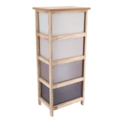 Chiffonnier Grand Modèle 4 Tiroirs Dégradé Taupe -Magasin Mobilier chiffonnier grand modele 4 tiroirs degrade taupe 2