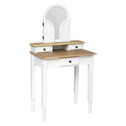 Coiffeuse Blanche 3 Tiroirs Solen Atmosphera -Magasin Mobilier coiffeuse blanche 3 tiroirs solen atmosphera 3
