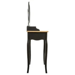 Coiffeuse Noire 3 Tiroirs Chrysa Atmosphera -Magasin Mobilier coiffeuse noire 3 tiroirs chrysa atmosphera 2