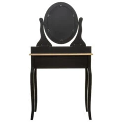 Coiffeuse Noire 3 Tiroirs Chrysa Atmosphera -Magasin Mobilier coiffeuse noire 3 tiroirs chrysa atmosphera 3
