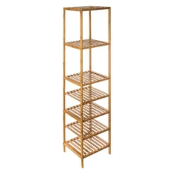 Colonne 7 Niveaux Salle Bain Varia Naturel Bambou -Magasin Mobilier colonne 7 niveaux salle bain varia naturel bambou 2
