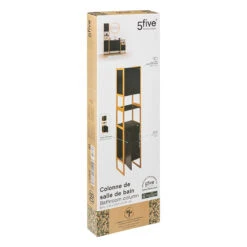 Colonne De Salle De Bain Noir Natureo 5Five -Magasin Mobilier colonne de salle de bain noir natureo 5five 3