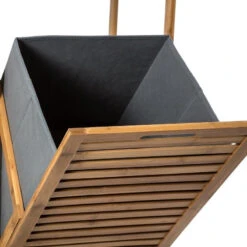 Colonne Salle Bain Varia Naturel Panier Linge Bambou -Magasin Mobilier colonne salle bain varia naturel panier linge bambou 2