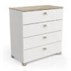 Demeyere Commode 4 Tiroirs Izzy Blanc Et Bois