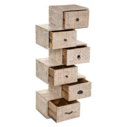 Commode Ajay 6 Tiroirs Bois Massif Atmosphera -Magasin Mobilier commode ajay 6 tiroirs bois massif atmosphera 2