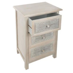 Commode Bois 3 Tiroirs Hina Atmosphera -Magasin Mobilier commode bois 3 tiroirs hina atmosphera 4