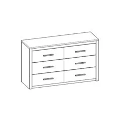 Demeyere Commode Kansas 6 Tiroirs -Magasin Mobilier commode colorado 6 tiroirs 2