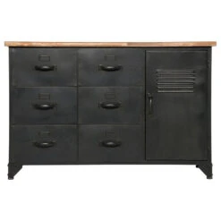 Commode Métal Et Bois Cierna Atmosphera 7 Commode Métal Et Bois Cierna Atmosphera -Magasin Mobilier commode metal torof atmosphera 3