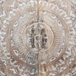 Commode Shirel 2 Portes Bois Blanchi Atmosphera -Magasin Mobilier commode shirel 2 portes bois blanchi atmosphera 4