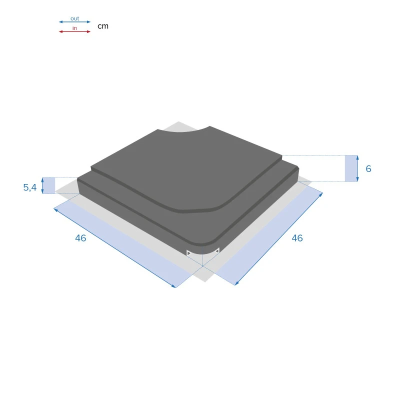Dalle Pour Parasol 25 Kg Béton Stacio Ardoise Hespéride 3 Dalle Pour Parasol 25 Kg Béton Stacio Ardoise Hespéride – Image 3