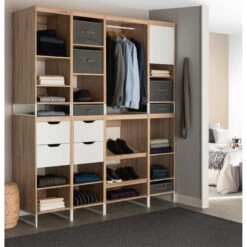 Dressing Module L40 2 étagères 1 Porte Orso -Magasin Mobilier dressing module l40 2 etageres 1 porte orso 3