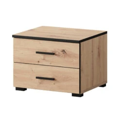 Ensemble De 2 Chevets 2 Tiroirs Nantes Noir Et Bois 9 Ensemble De 2 Chevets 2 Tiroirs Nantes Noir Et Bois -Magasin Mobilier ensemble de 2 chevets 2 tiroirs nantes noir et bois 3