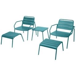 Magasin Mobilier -Magasin Mobilier ensemble exterieur duo relax phuket bleu canard hesperide 1
