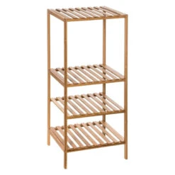 Etagère 4 Niveaux Salle Bain Varia Naturel Bambou -Magasin Mobilier etagere 4 niveaux salle bain varia naturel bambou 2