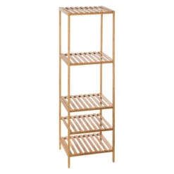 Etagère 5 Niveaux Salle Bain Varia Naturel Bambou -Magasin Mobilier etagere 5 niveaux salle bain varia naturel bambou 3